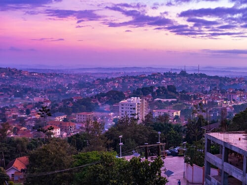 Kampala Uganda at Sunrise