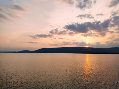 Sun,Setting,Over,Lake,Mburo